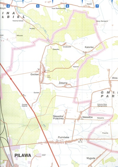 Mapa okolic Gocławia