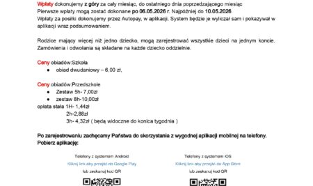 Nowy system zamawiania posiłków